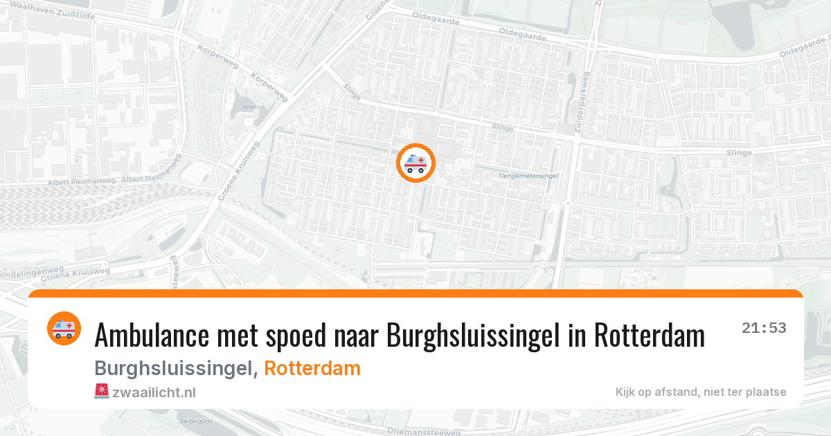 Ambulance met spoed naar Burghsluissingel in Rotterdam — 28 jun 2026