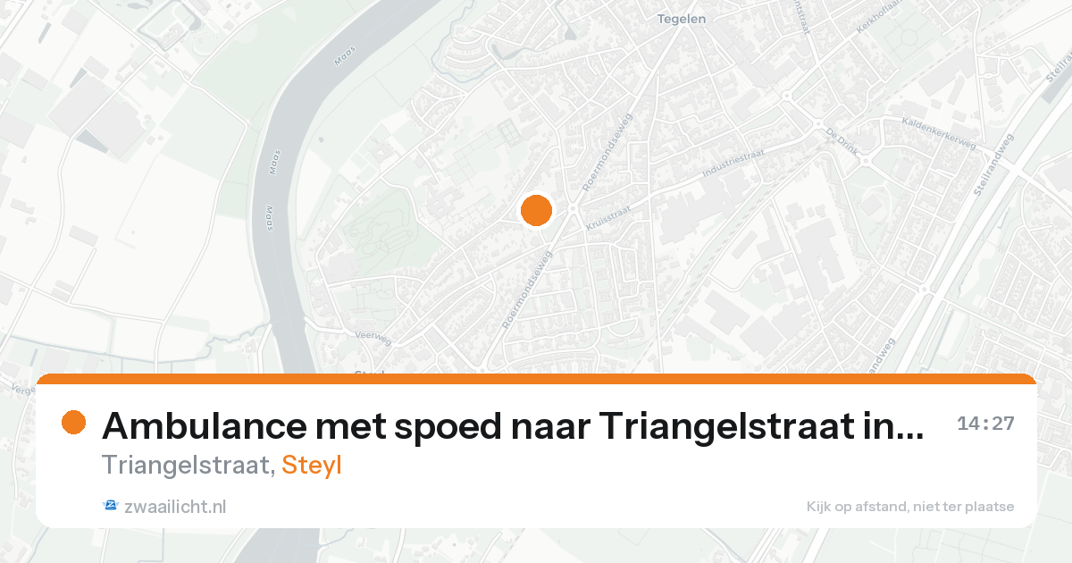 Ambulance met spoed naar Triangelstraat in Steyl — 13 aug 2026