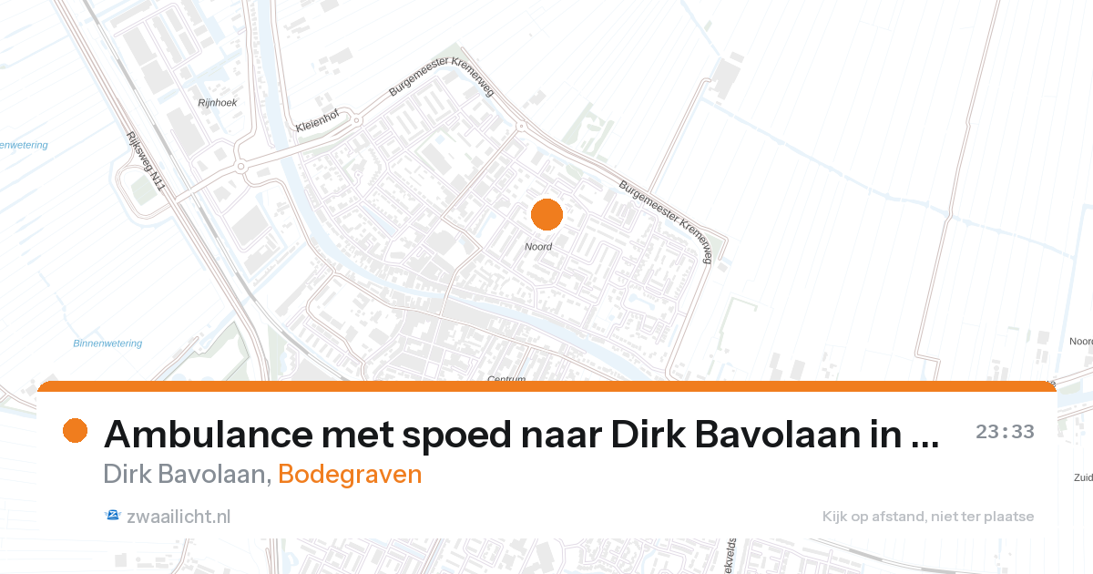 Ambulance met spoed naar Dirk Bavolaan in Bodegraven — 4 mei 2026