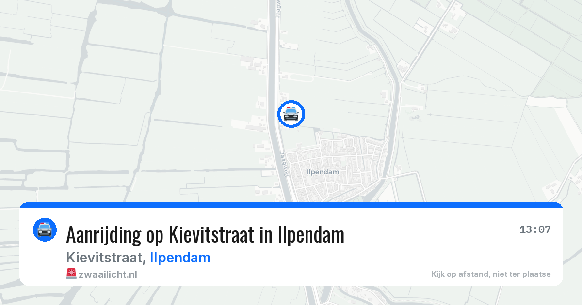 Aanrijding op Kievitstraat in Ilpendam — 19 jun 2026