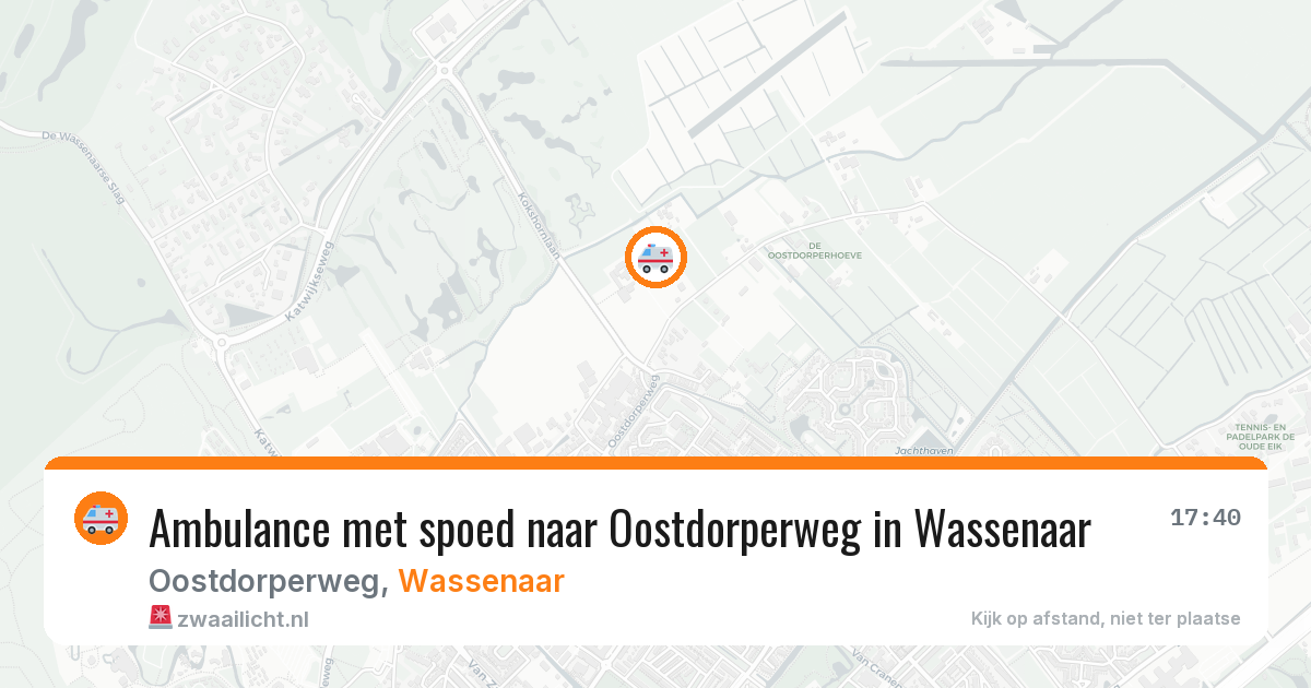 Ambulance met spoed naar Oostdorperweg in Wassenaar — 17 apr 2026