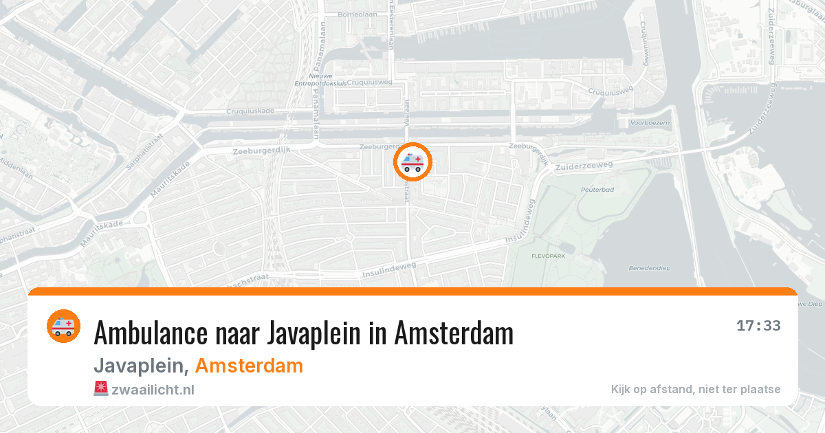 Ambulance naar Javaplein in Amsterdam — 13 jun 2026