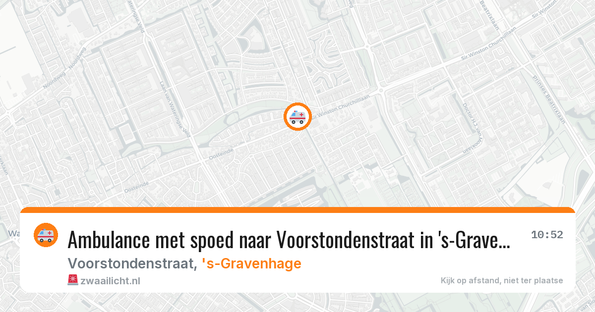 Ambulance met spoed naar Voorstondenstraat in 's-Gravenhage — 29 mrt 2026