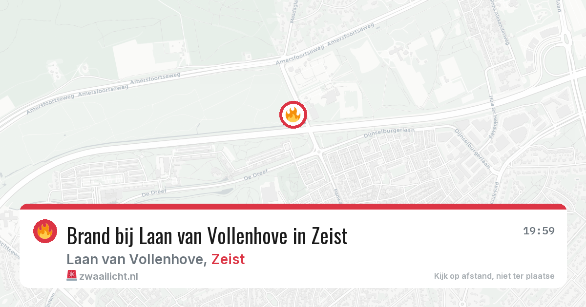 Brand bij Laan van Vollenhove in Zeist — 8 mei 2026