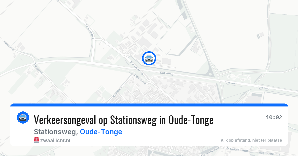 Verkeersongeval op Stationsweg in Oude-Tonge — 29 apr 2026
