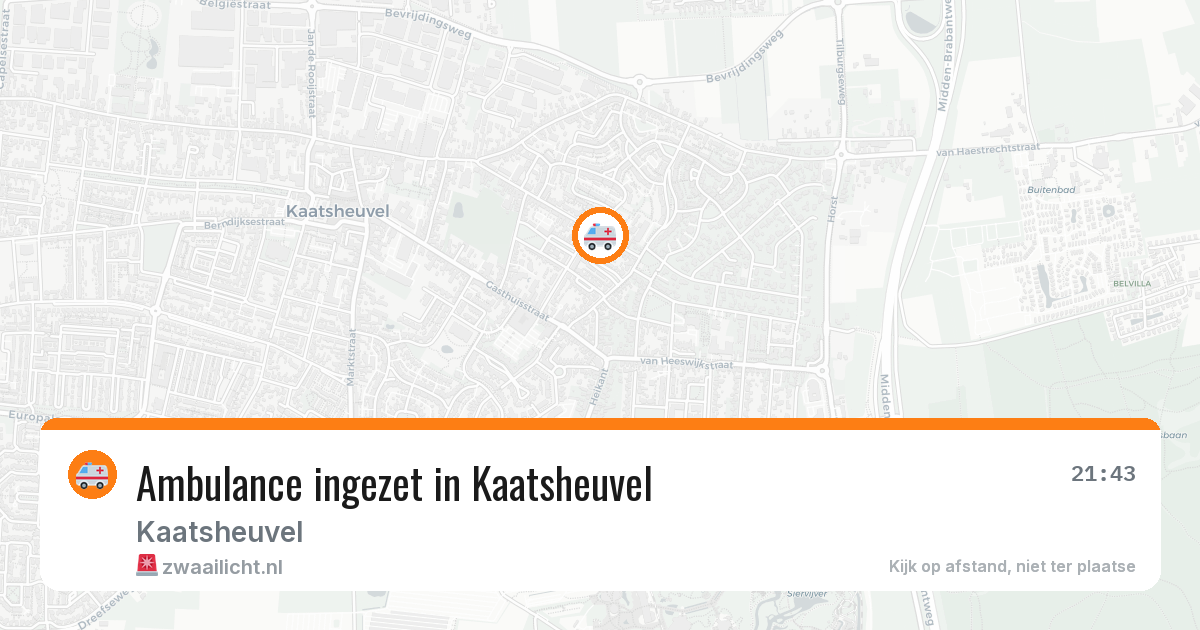 Ambulance ingezet in Kaatsheuvel — 10 aug 2026
