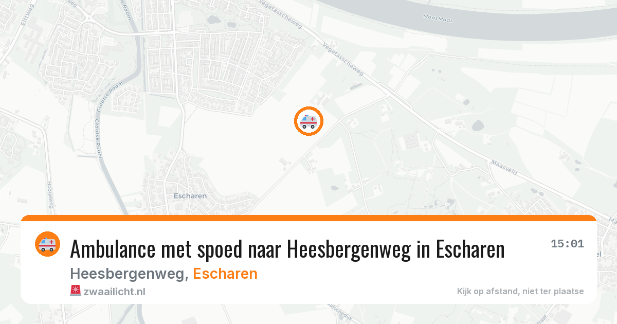 Ambulance met spoed naar Heesbergenweg in Escharen — 13 mei 2026