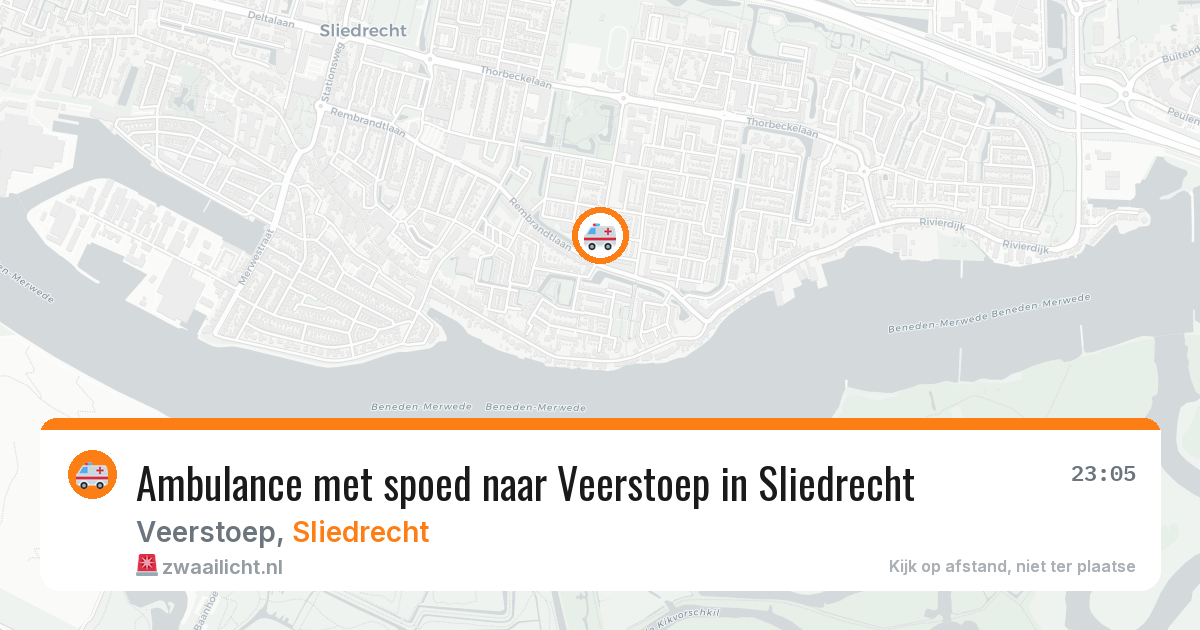 Ambulance met spoed naar Veerstoep in Sliedrecht — 27 jan 2026