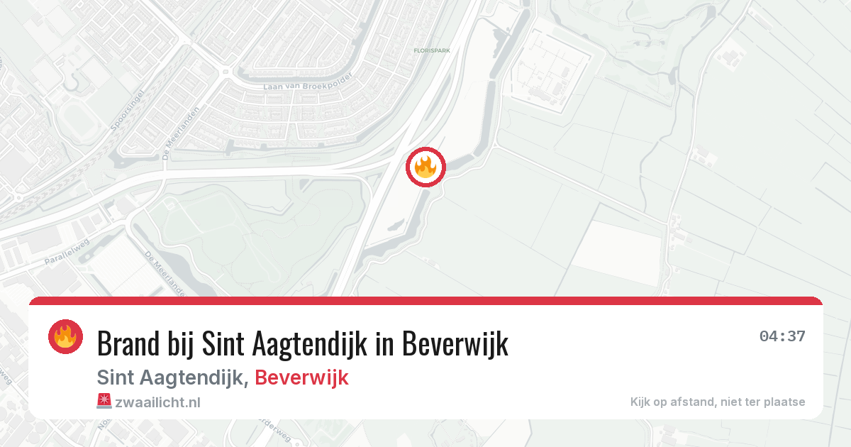 Brand bij Sint Aagtendijk in Beverwijk — 6 jul 2026