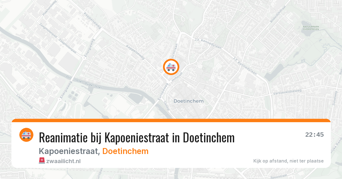 Reanimatie bij Kapoeniestraat in Doetinchem — 4 mei 2026
