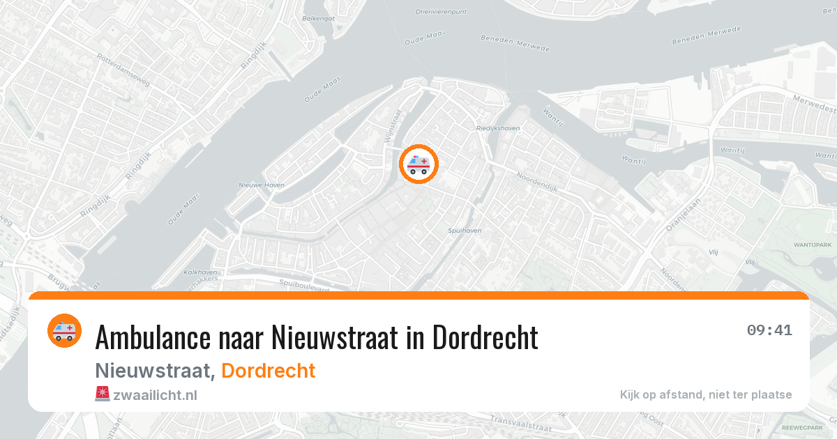 Ambulance naar Nieuwstraat in Dordrecht — 19 mei 2026