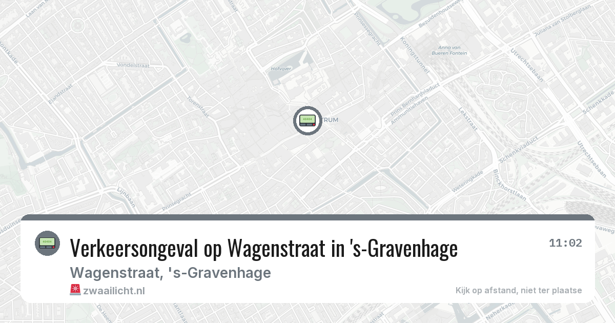 Verkeersongeval op Wagenstraat in 's-Gravenhage — 9 feb 2026