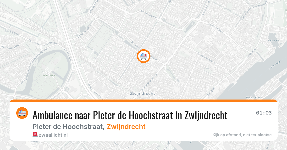Ambulance naar Pieter de Hoochstraat in Zwijndrecht — 24 mrt 2026