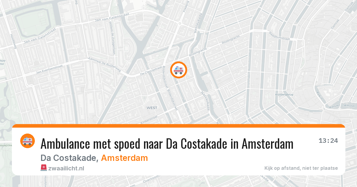 Ambulance met spoed naar Da Costakade in Amsterdam — 31 jul 2026