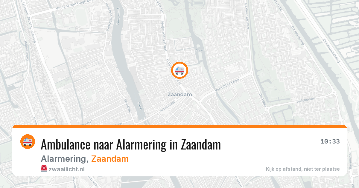 Ambulance naar Alarmering in Zaandam — 16 jun 2026