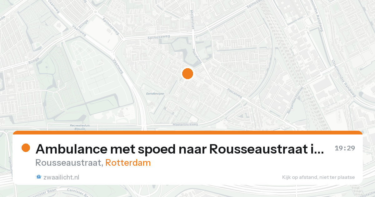 Ambulance met spoed naar Rousseaustraat in Rotterdam — 19 aug 2026