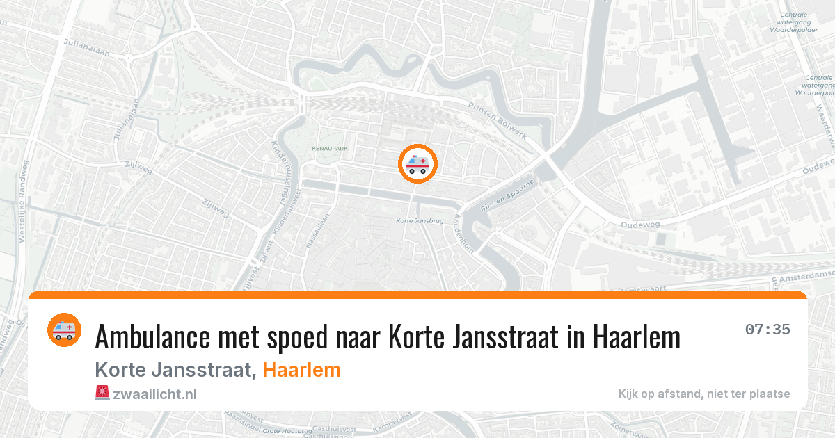 Ambulance met spoed naar Korte Jansstraat in Haarlem — 29 jun 2026