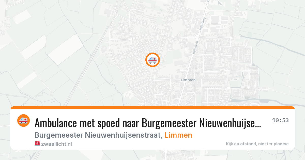 Ambulance met spoed naar Burgemeester Nieuwenhuijsenstraat in Limmen — 7 mei 2026