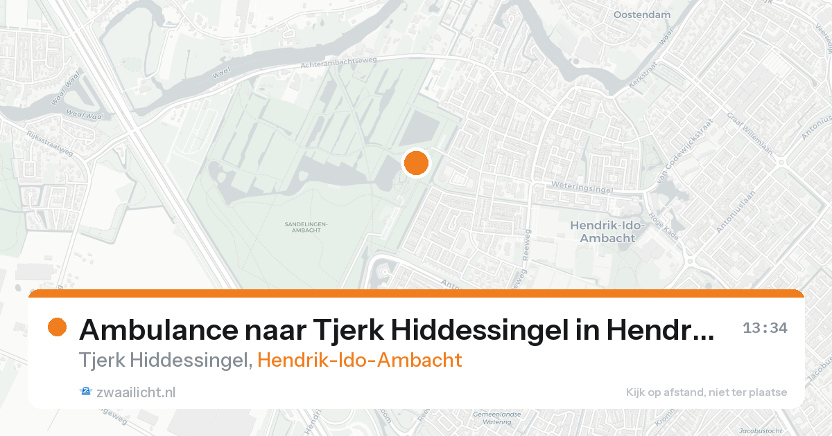 Ambulance naar Tjerk Hiddessingel in Hendrik-Ido-Ambacht — 19 aug 2026