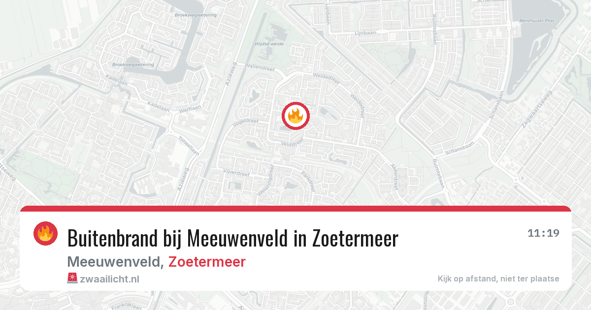 Buitenbrand bij Meeuwenveld in Zoetermeer — 29 mei 2026