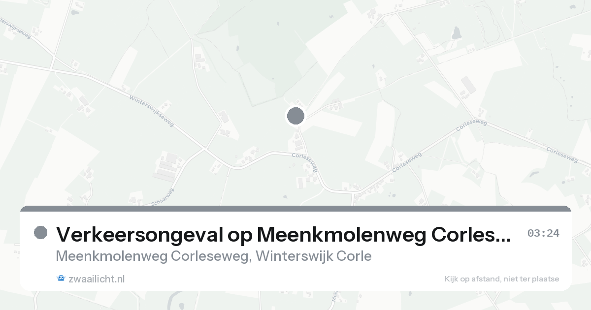 Verkeersongeval op Meenkmolenweg Corleseweg in Winterswijk Corle — 31 jan 2026