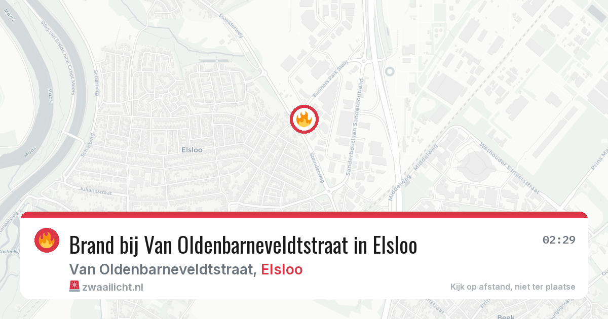 Brand bij Van Oldenbarneveldtstraat in Elsloo — 11 aug 2026