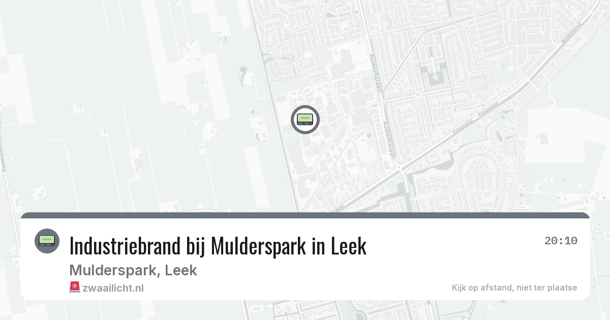 Industriebrand bij Mulderspark in Leek — 14 feb 2026