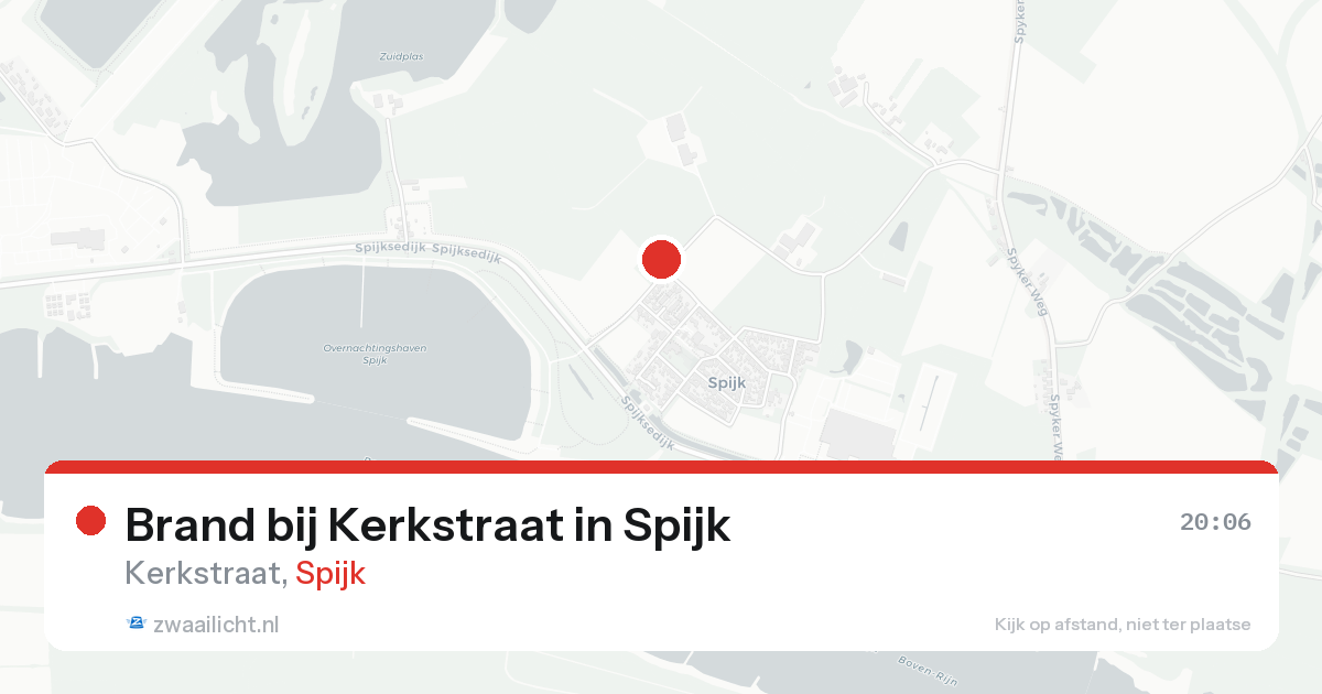 Brand bij Kerkstraat in Spijk — 15 aug 2026