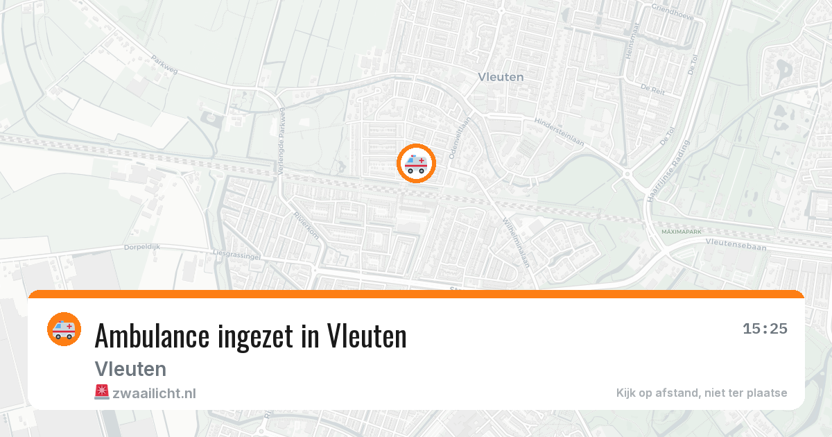 Ambulance ingezet in Vleuten — 14 aug 2026