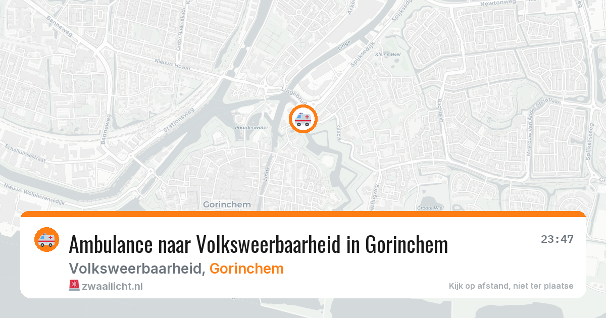 Ambulance naar Volksweerbaarheid in Gorinchem — 20 mei 2026
