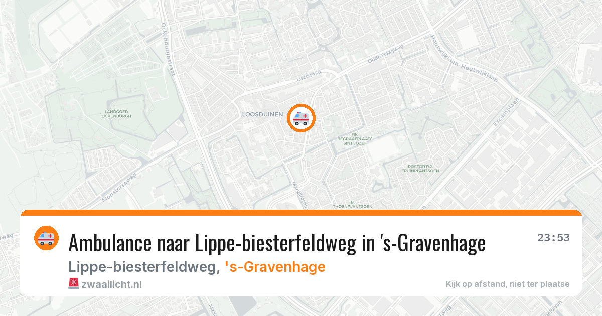 Ambulance naar Lippe-biesterfeldweg in 's-Gravenhage — 2 aug 2026