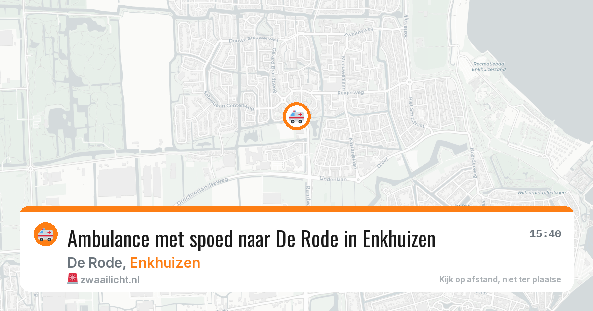 Ambulance met spoed naar De Rode in Enkhuizen — 23 jan 2026