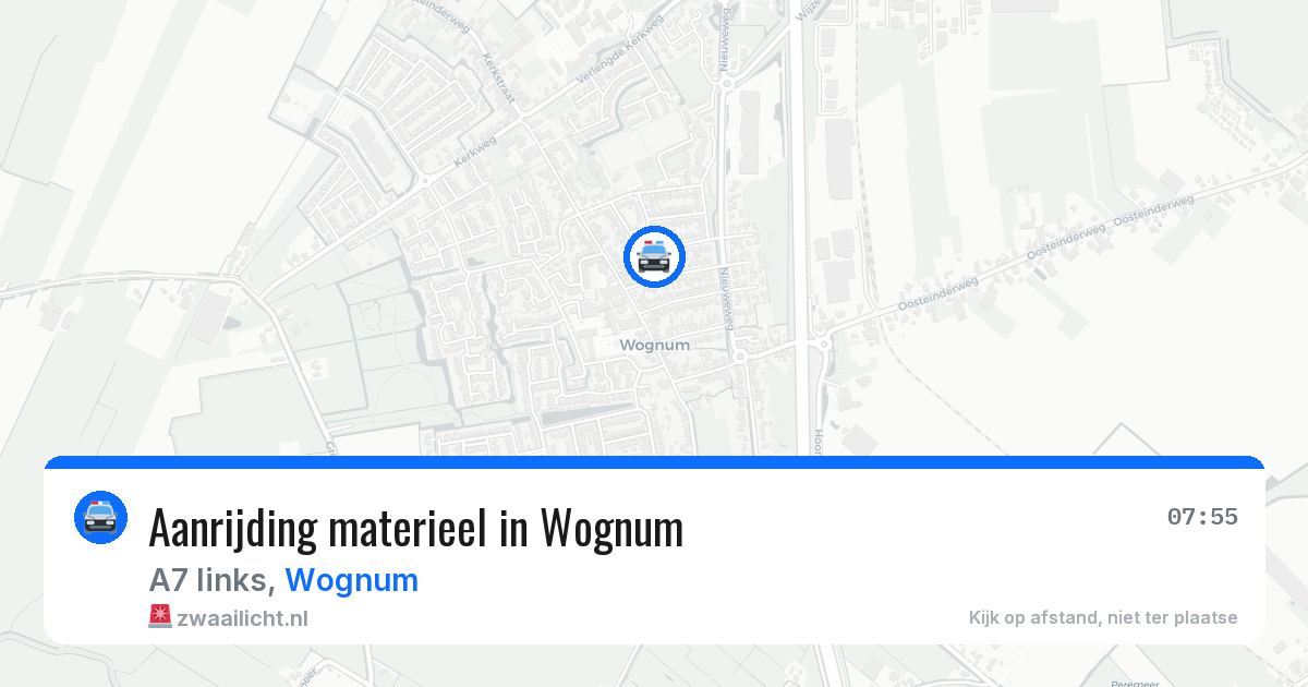 Aanrijding materieel in Wognum — 21 mei 2026