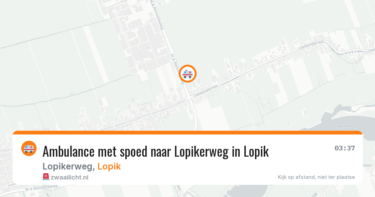 Ambulance met spoed naar Lopikerweg in Lopik — 30 jun 2026