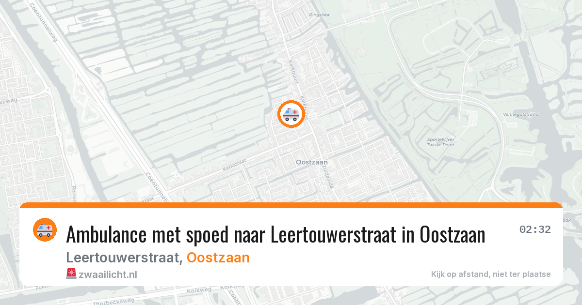 Ambulance met spoed naar Leertouwerstraat in Oostzaan — 24 mei 2026