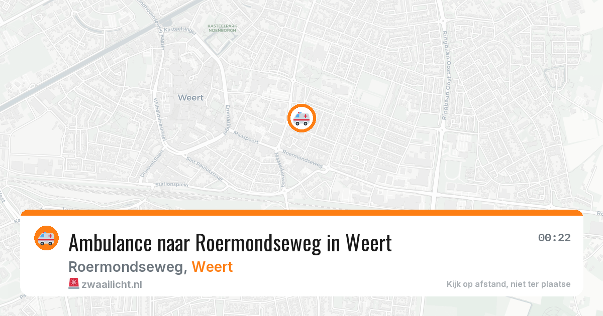 Ambulance naar Roermondseweg in Weert — 3 aug 2026