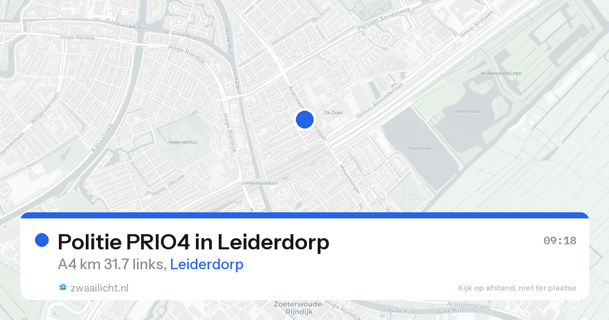Politie PRIO4 in Leiderdorp — 24 aug 2026 | 🚨 Zwaailicht.nl