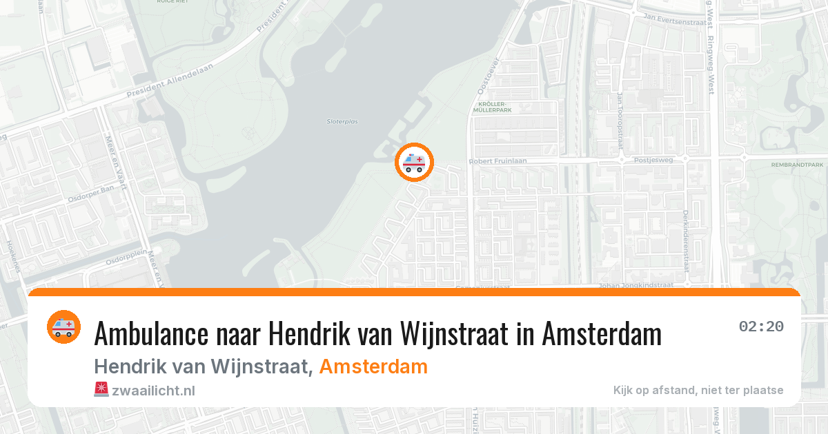 Ambulance naar Hendrik van Wijnstraat in Amsterdam — 6 aug 2026
