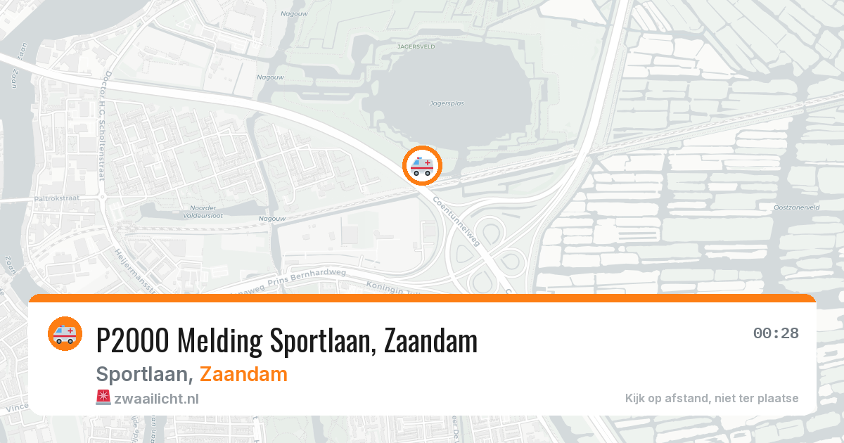 P2000 Melding Sportlaan, Zaandam — 25 jun 2026