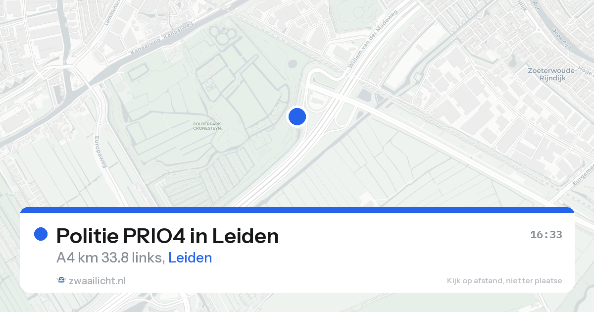 Politie PRIO4 in Leiden — 16 aug 2026 | 🚨 Zwaailicht.nl