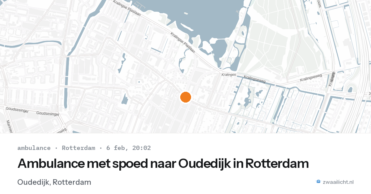 Ambulance met spoed naar Oudedijk in Rotterdam — 6 feb 2026