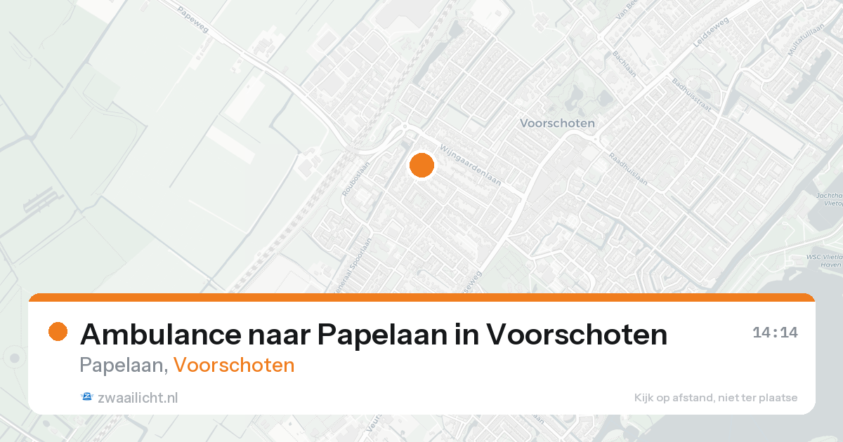 Ambulance naar Papelaan in Voorschoten — 15 aug 2026