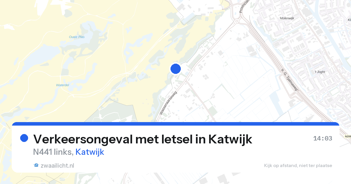 Verkeersongeval met letsel in Katwijk — 27 aug 2026