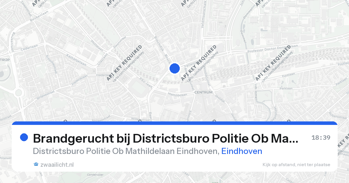Brandgerucht bij Districtsburo Politie Ob Mathildelaan Eindhoven in Eindhoven — 11 mrt 2026