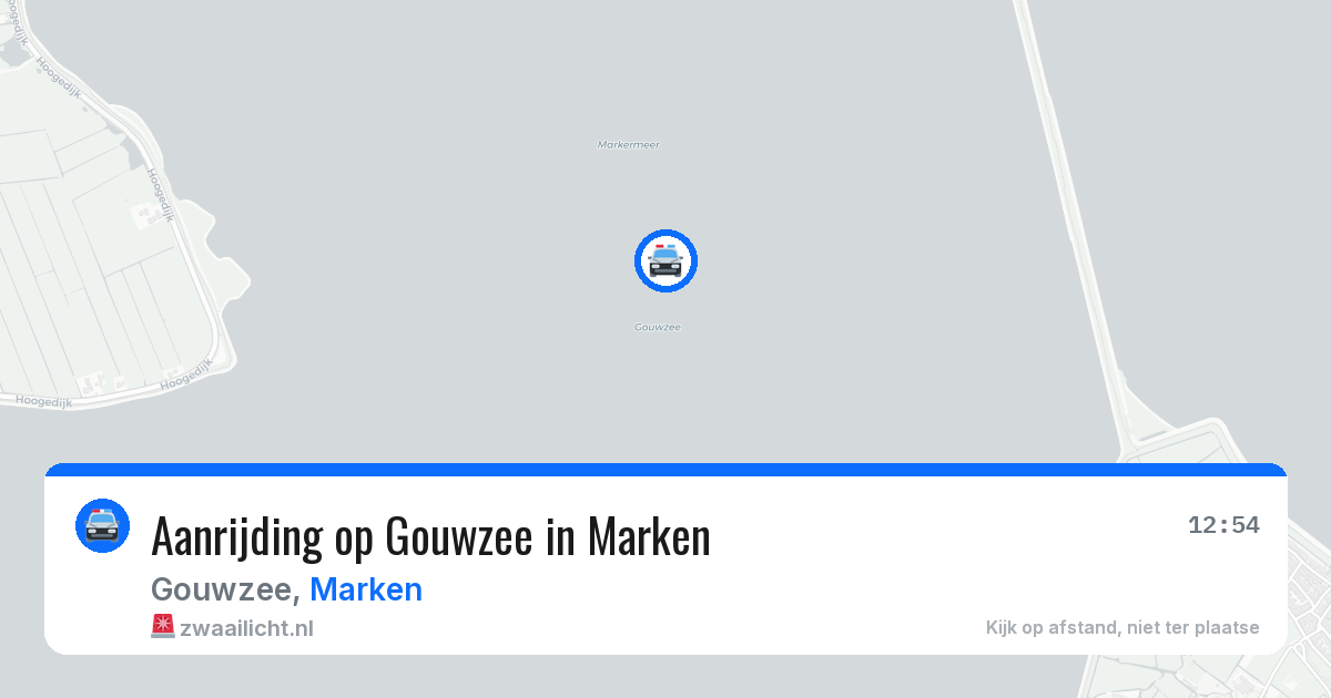 Aanrijding op Gouwzee in Marken — 21 jun 2026