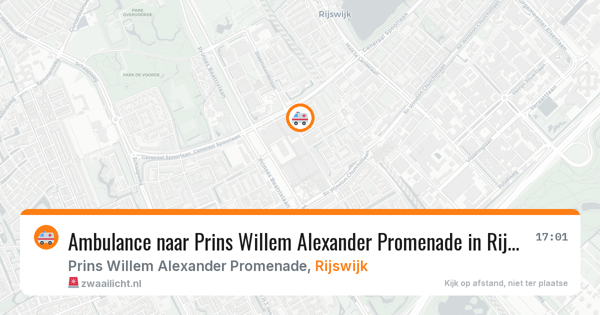 Ambulance naar Prins Willem Alexander Promenade in Rijswijk — 1 jul 2026