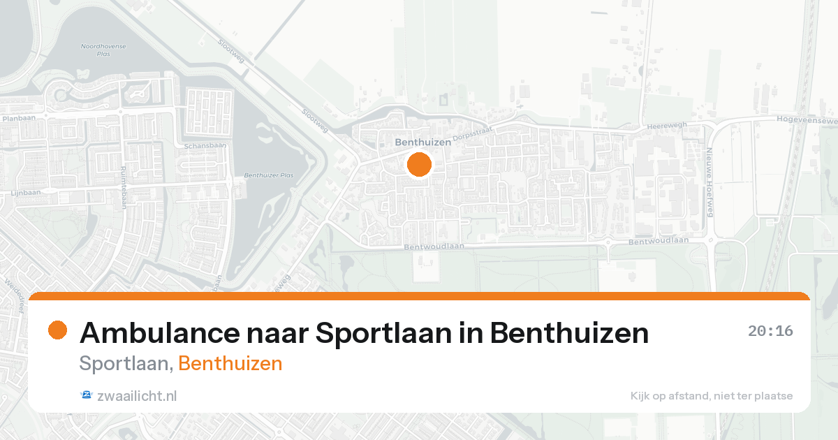 Ambulance naar Sportlaan in Benthuizen — 23 aug 2026