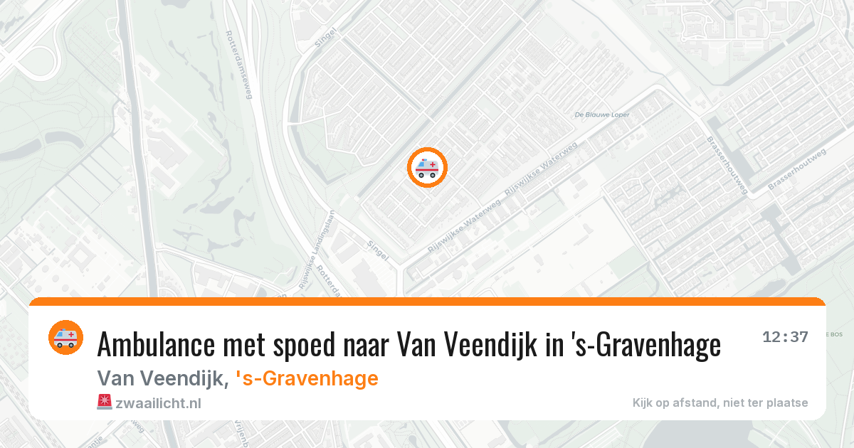 Ambulance met spoed naar Van Veendijk in 's-Gravenhage — 22 mrt 2026