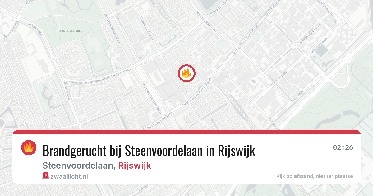 Brandgerucht bij Steenvoordelaan in Rijswijk — 2 jul 2026