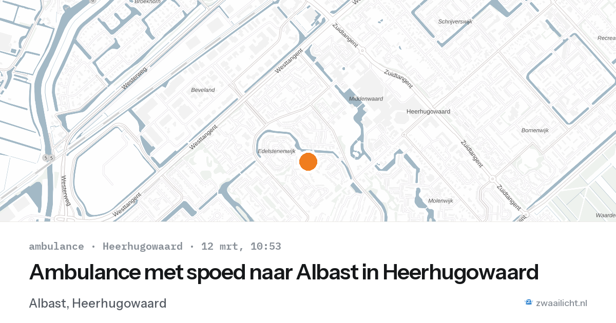 Ambulance met spoed naar Albast in Heerhugowaard — 12 mrt 2026